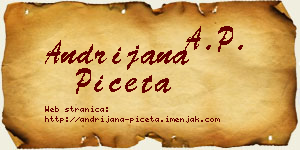 Andrijana Pičeta vizit kartica